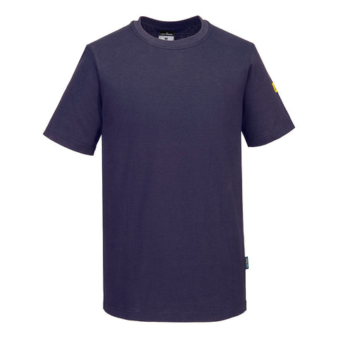 Portwest AS20NVR Anti-Static ESD T-Shirt S/S - Navy - R