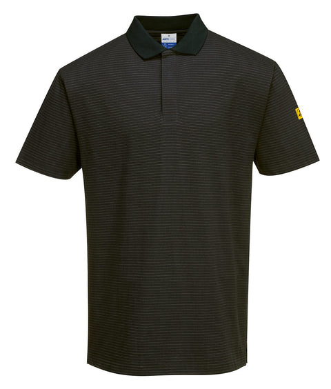 Portwest AS21BKR Anti-Static ESD Polo Shirt S/S - Black - R