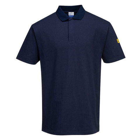 Portwest AS21NAR Anti-Static ESD Polo Shirt S/S - Navy - R