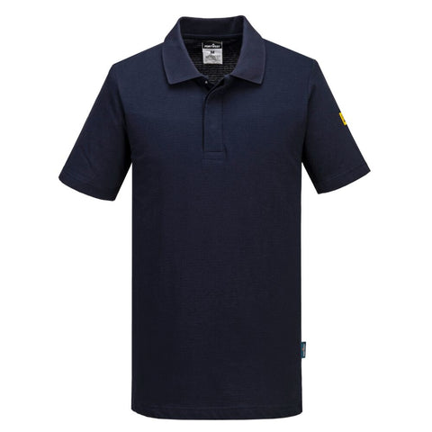 Portwest AS21NVR Anti-Static ESD Polo Shirt S/S - Navy - R