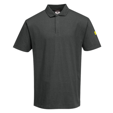Portwest AS21ZOR Anti-Static ESD Polo Shirt S/S - Zoom Gray - R