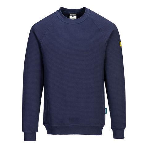 Portwest AS24NAR Anti-Static ESD Sweatshirt - Navy - R
