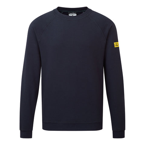 Portwest AS24NVR Anti-Static ESD Sweatshirt - Navy - R