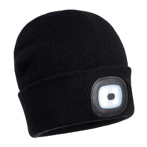 Portwest B027BK Junior Beanie LED Head Lamp - Black - R