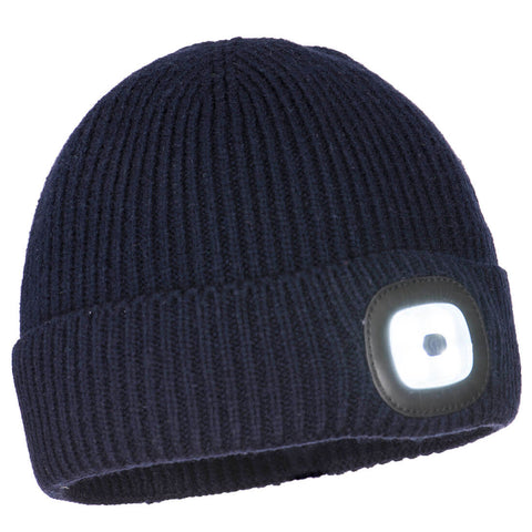 Portwest B033NA Workman's LED Beanie - Navy - R