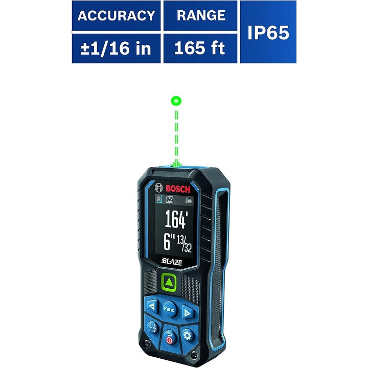 BOSCH GLM165-25G BLAZE™ Green-Beam 165 Ft. Laser Measure – Way Source