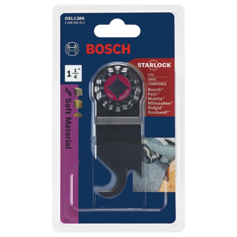 BOSCH OSL138K 1-1/4 In. Starlock® Oscillating Multi Tool Hook Knife Blade