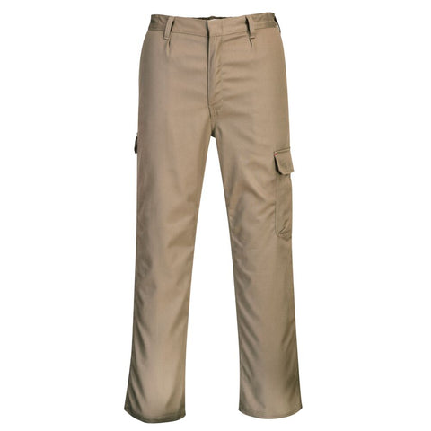 Portwest BZ31KHT Bizweld Work FR Cargo Pants - Khaki Tall - T