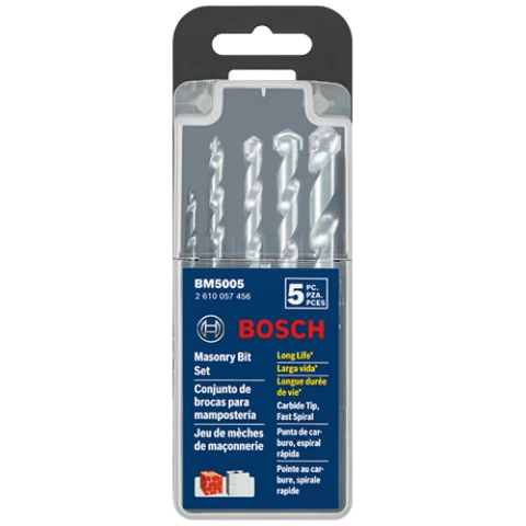 Bosch BM5005 5 pc. Fast Spiral Rotary Masonry Bit Set