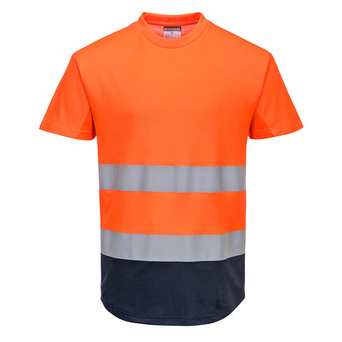 Portwest C395ONR Two-Tone Mesh T-Shirt - Orange/Navy - R
