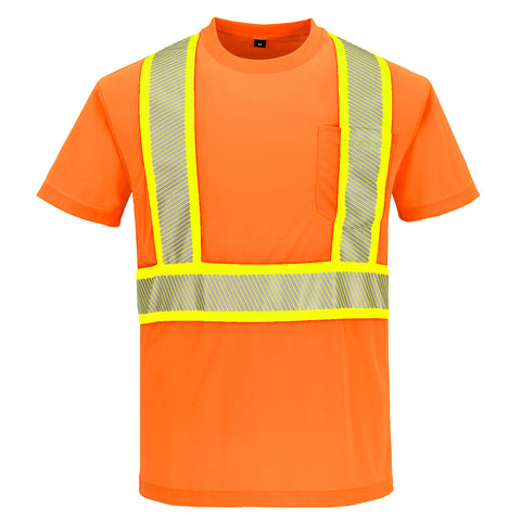 Portwest CA112ORR Hi-Vis X Back T-Shirt S/S - Orange - R