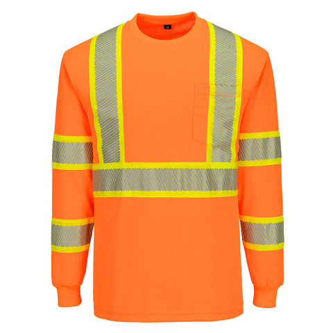 Portwest CA113ORR Hi-Vis X Back T-Shirt L/S - Orange - R