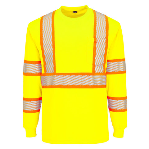 Portwest CA113YER Hi-Vis X Back T-Shirt L/S - Yellow - R