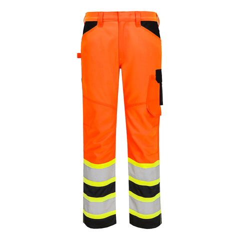 Portwest CA241OBR Hi-Vis Contrast Tape Work Pants - Orange/Black - R