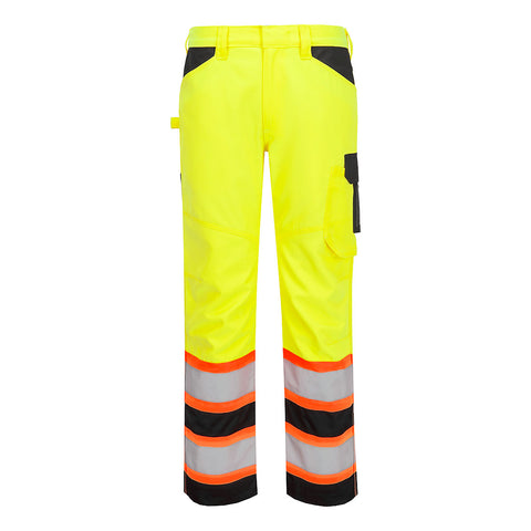 Portwest CA241YBR Hi-Vis Contrast Tape Work Pants - Yellow/Black - R