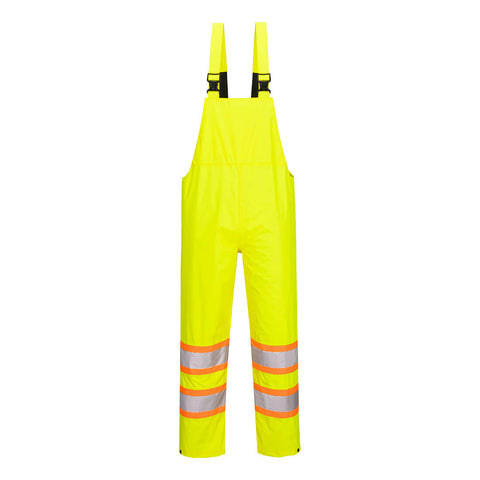 Portwest CA449YER Hi-Vis Contrast Tape Rain Bib & Brace - Yellow - R