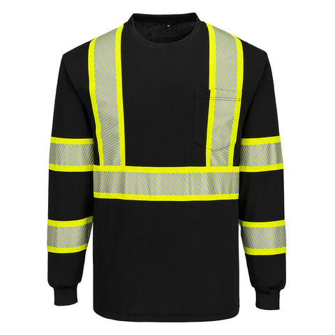 Portwest CB113BKR Iona X Back T-Shirt L/S - Black - R