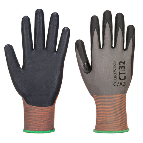 Portwest CT32G8R CT Cut C18 Nitrile Glove A3 - Gray/Black - R
