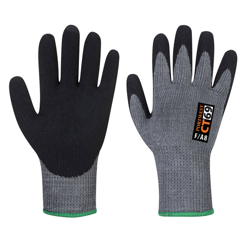 Portwest CT69G8R CT Cut F7 Nitrile Glove A8 - Gray/Black - R