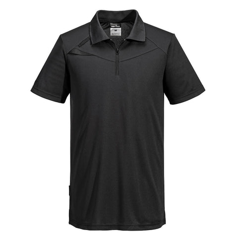 Portwest DX410ABR DX4 Polo Shirt S/S - All Black - R