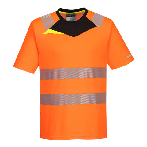 Portwest DX413OBR DX4 Hi-Vis T-Shirt S/S - Orange/Black - R
