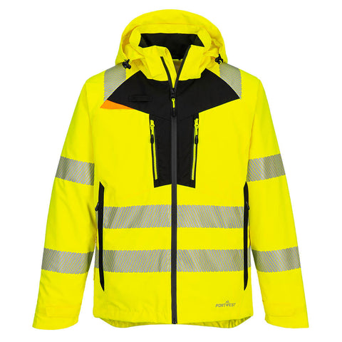 Portwest DX462YER DX4 Hi-Vis Shell Rain Jacket - Yellow - R