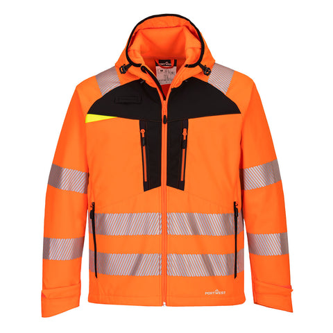 Portwest DX475OBR DX4 Hi-Vis Softshell (3L) - Orange/Black - R