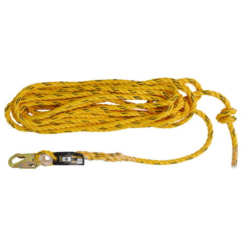 DFP Safety DXFP100025 DEWALT Vertical Lifeline - Polysteel Rope - Snap Hook With Tapered End - 25'