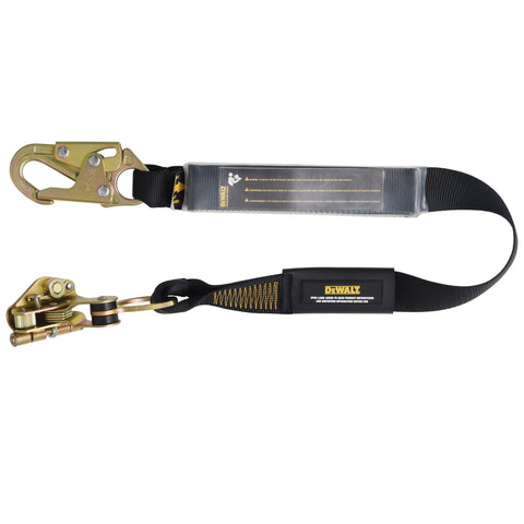 DFP Safety DXFP150020 DEWALT Rope Grab - Captive - Manual - 3' Energy Absorbing Lanyard - 5/8 Rope