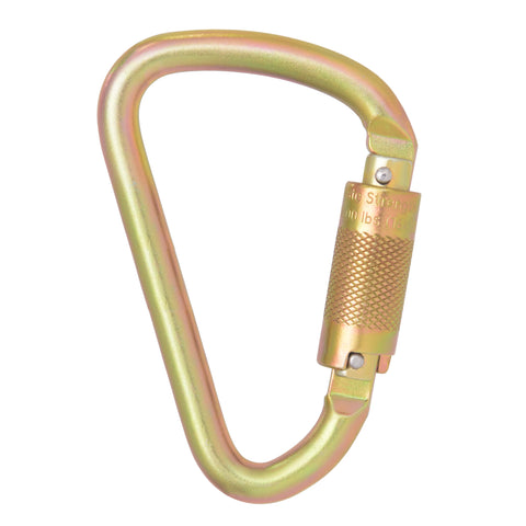 DFP Safety DXFP912001 DEWALT Carabiner - Standard Self-Locking - Steel - 1/4 Turn - 1" Gate Opening - ANSI