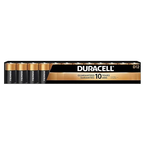 Duracell D Alkaline Battery, Pack of 12