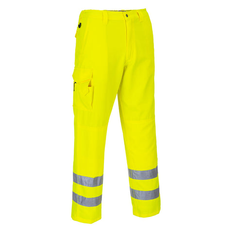 Portwest E046YET Hi-Vis Service Pants - Yellow Tall - T