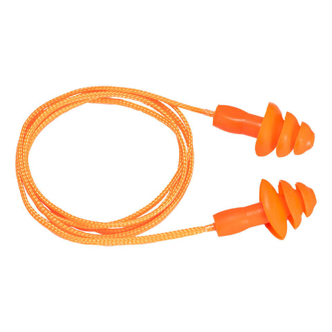 Portwest EP04OR Reusable Corded TPR Ear Plugs (50 pairs) - Orange - R