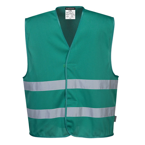 Portwest F374BGR Iona Enhanced Mesh Vest - Bottle Green - R