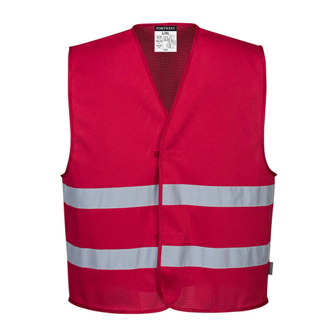 Portwest F374RER Iona Enhanced Mesh Vest - Red - R
