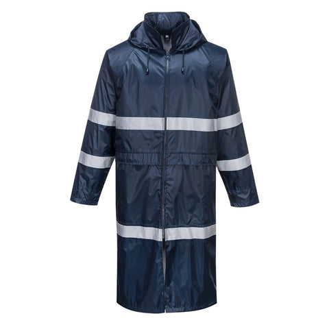 Portwest F438NAR Iona Enhanced Rain Coat 47" - Navy - R