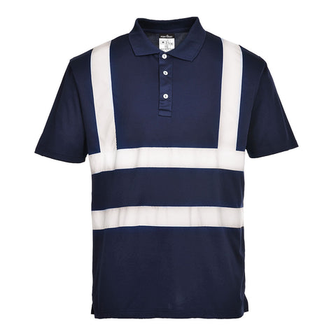 Portwest F477NAR Iona Enhanced Polo Shirt S/S - Navy - R