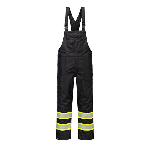 Portwest F488BKR Iona Plus Enhanced Rain Bib Overall - Black - R