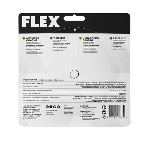 FLEX FA201001 7-1/4" 24t Carbide Circular Saw Blade