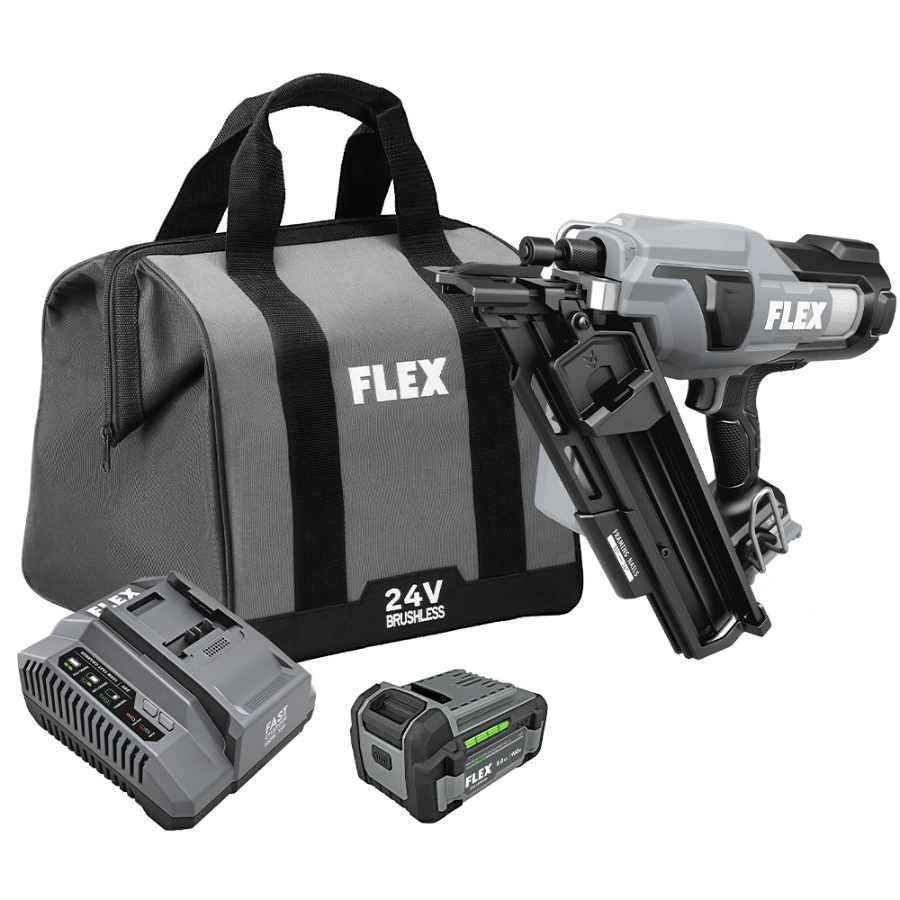 (美品)ドリントンCV1 ハンドシェイプ　ケリーフィン付属 FLEX FX4351B-1C 30 Degree Framing Nailer Kit – Way Source