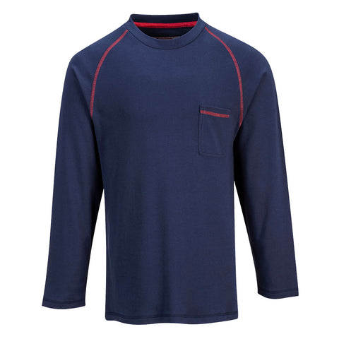 Portwest FR01NAR Bizflame Knit FR Crew Neck - Navy - R