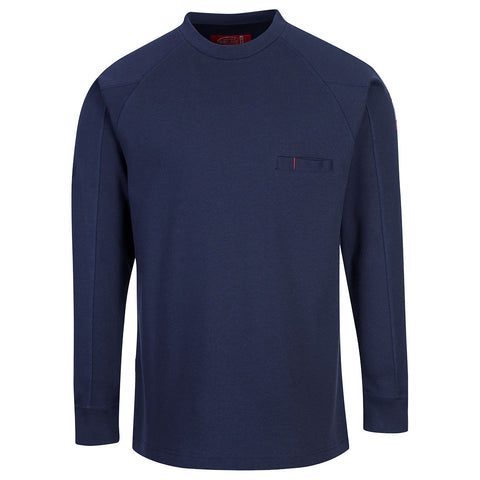 Portwest FR33NAR Bizflame Knit Anti-Static FR Crew Neck - Navy - R