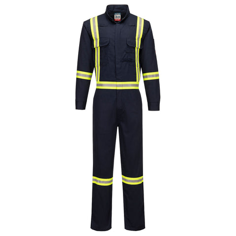 Portwest FR511NAT Bizflame 88/12 X Back 2" Iona Xtra FR Coverall - Navy Tall - T