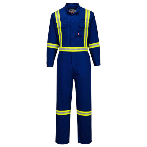 Portwest FR525RBT Bizflame 88/12 2" Xtra FR Coverall - Royal Blue Tall - T