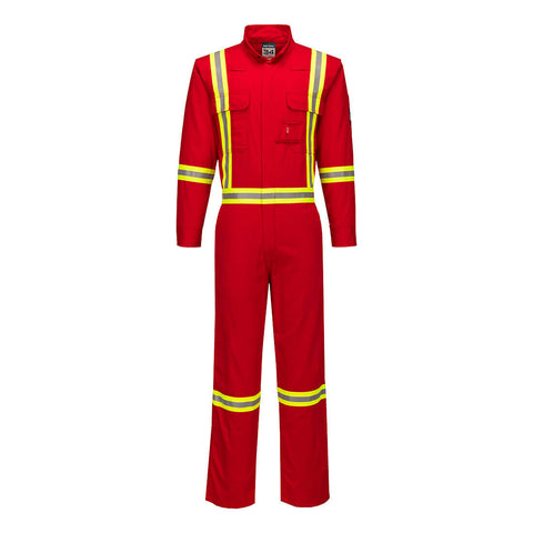 Portwest FR525RER Bizflame 88/12 2" Xtra FR Coverall - Red - R