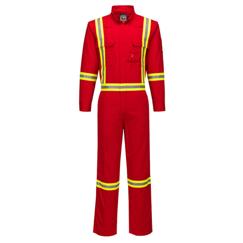 Portwest FR525RET Bizflame 88/12 2" Xtra FR Coverall - Red Tall - T