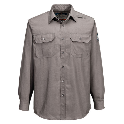 Portwest FR705GRR Portflame+ Vented FR Work Shirt - Gray - R