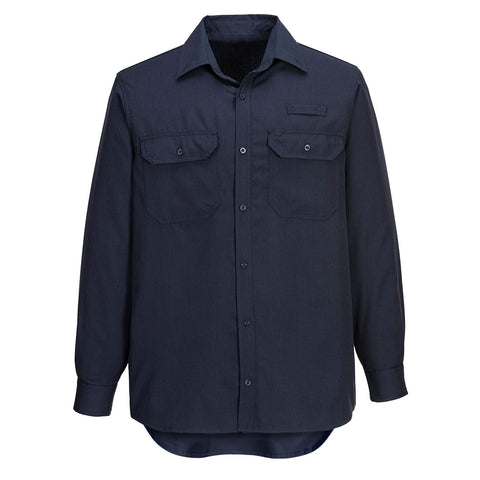 Portwest FR705NAR Portflame+ Vented FR Work Shirt - Navy - R