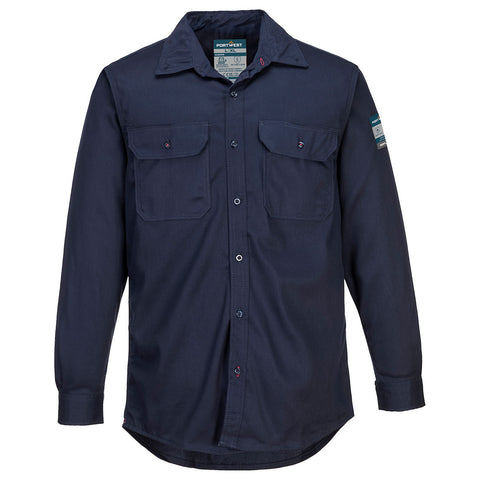 Portwest FR89NVR Bizflame 88/12 FR Work Shirt - Navy - R
