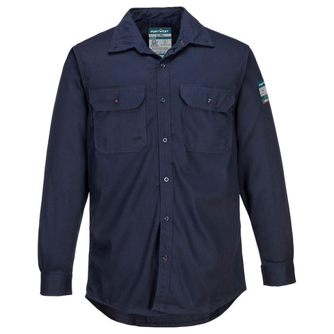 Portwest FR89NVT Bizflame 88/12 FR Work Shirt - Navy NV T - T